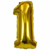 XXL Foil Balloon Number 1 Gold